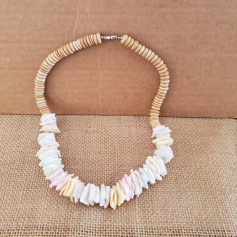 9" Pastel Multicolor Puka Shell Necklace Choker